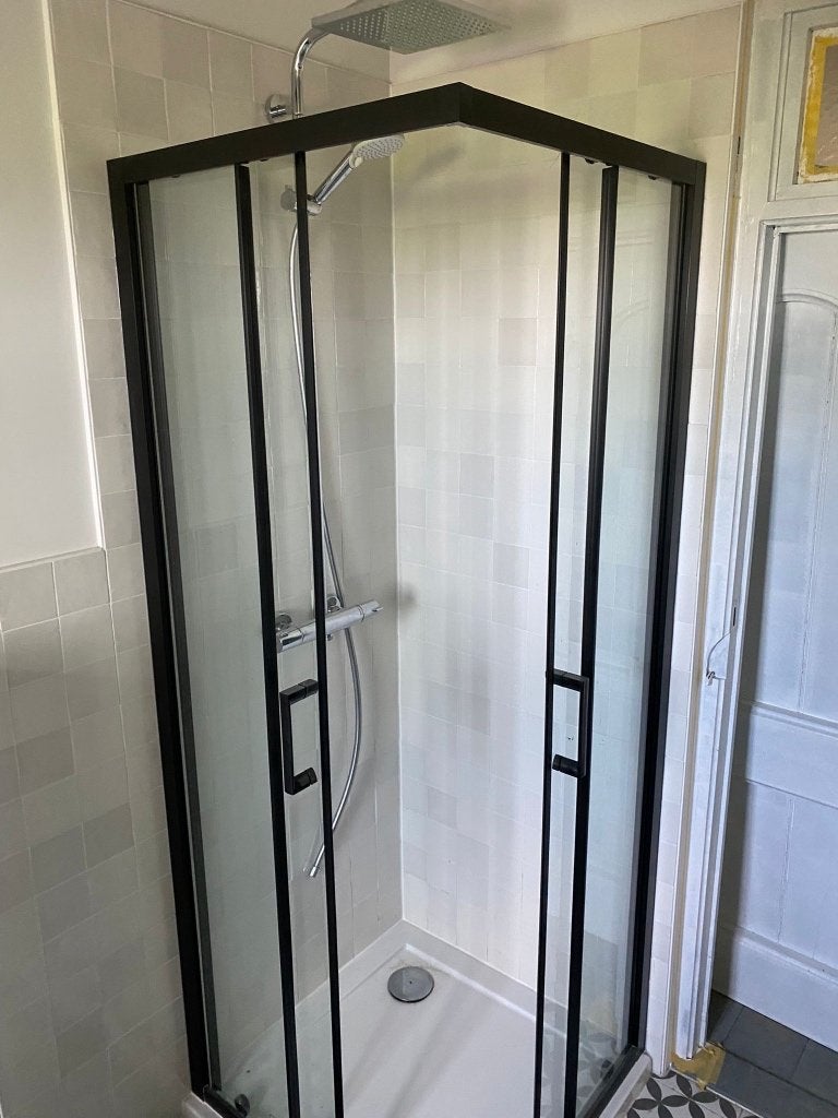 DOUCHEDEUREN + REGENDOUCHE, Ophalen, Gebruikt, Glas, Douche