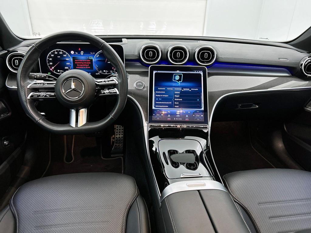 Mercedes-Benz C-klasse 300 DE Break AMG Line Panoramisch Dak, Autos, Argent ou Gris, Hybride rechargeable, 5 portes, Electronic Stability Program (ESP)