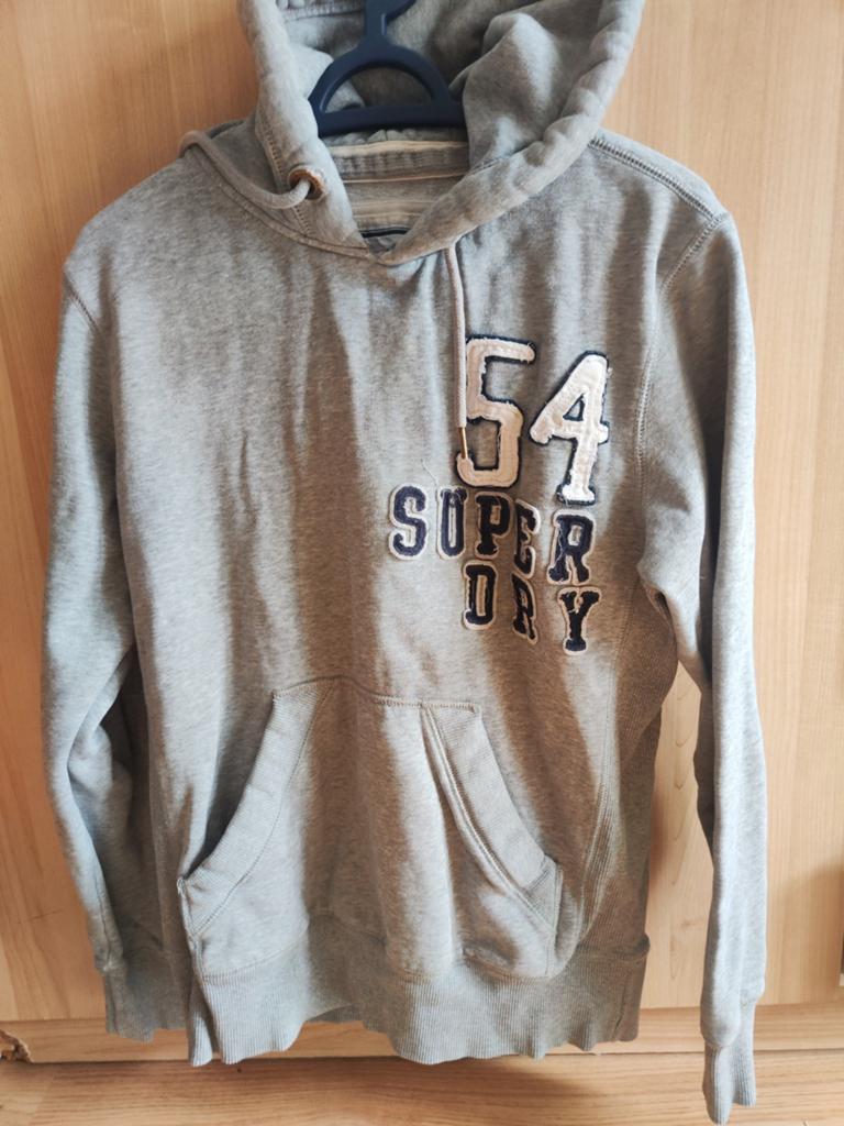 Sweatshirt Superdry M, Ophalen, Maat 48/50 (M), Grijs, Gedragen
