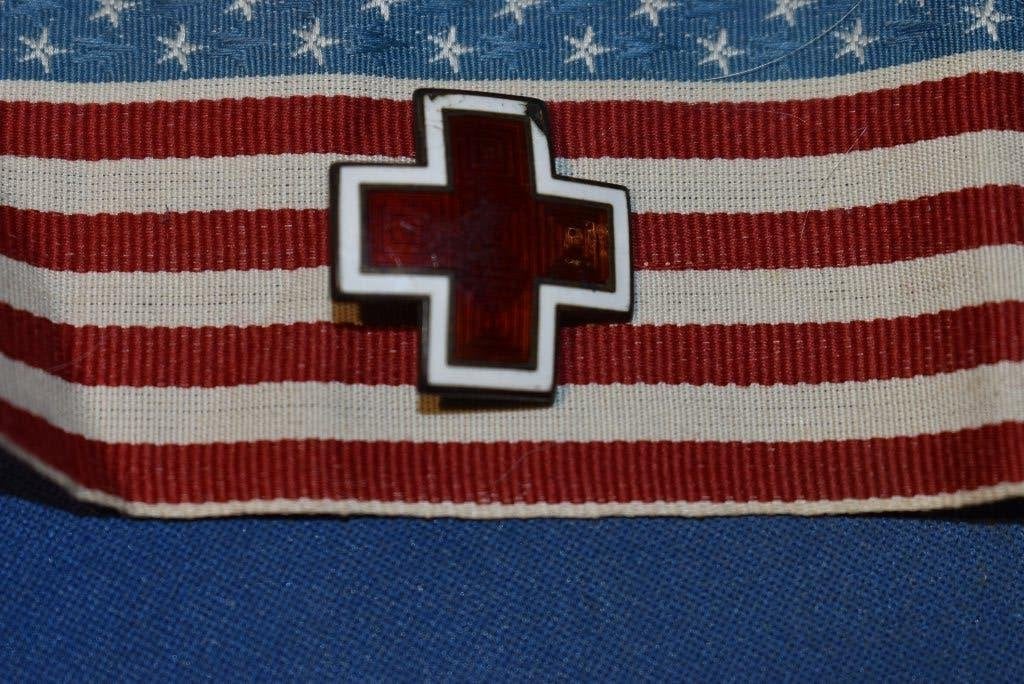 casque/WW2/US Army/Médic, Envoi, Armée de terre, Casque ou Béret