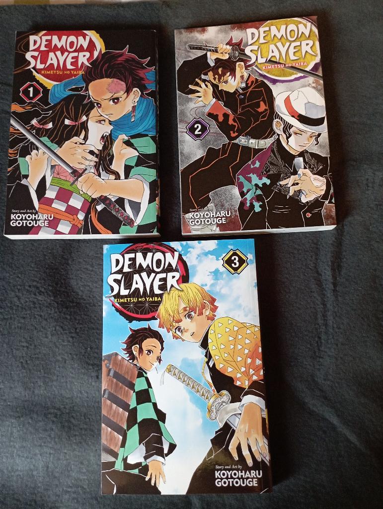 manga demon slayer kimetsu no yaiba 1 - 3, Meerdere comics, Ophalen, Zo goed als nieuw