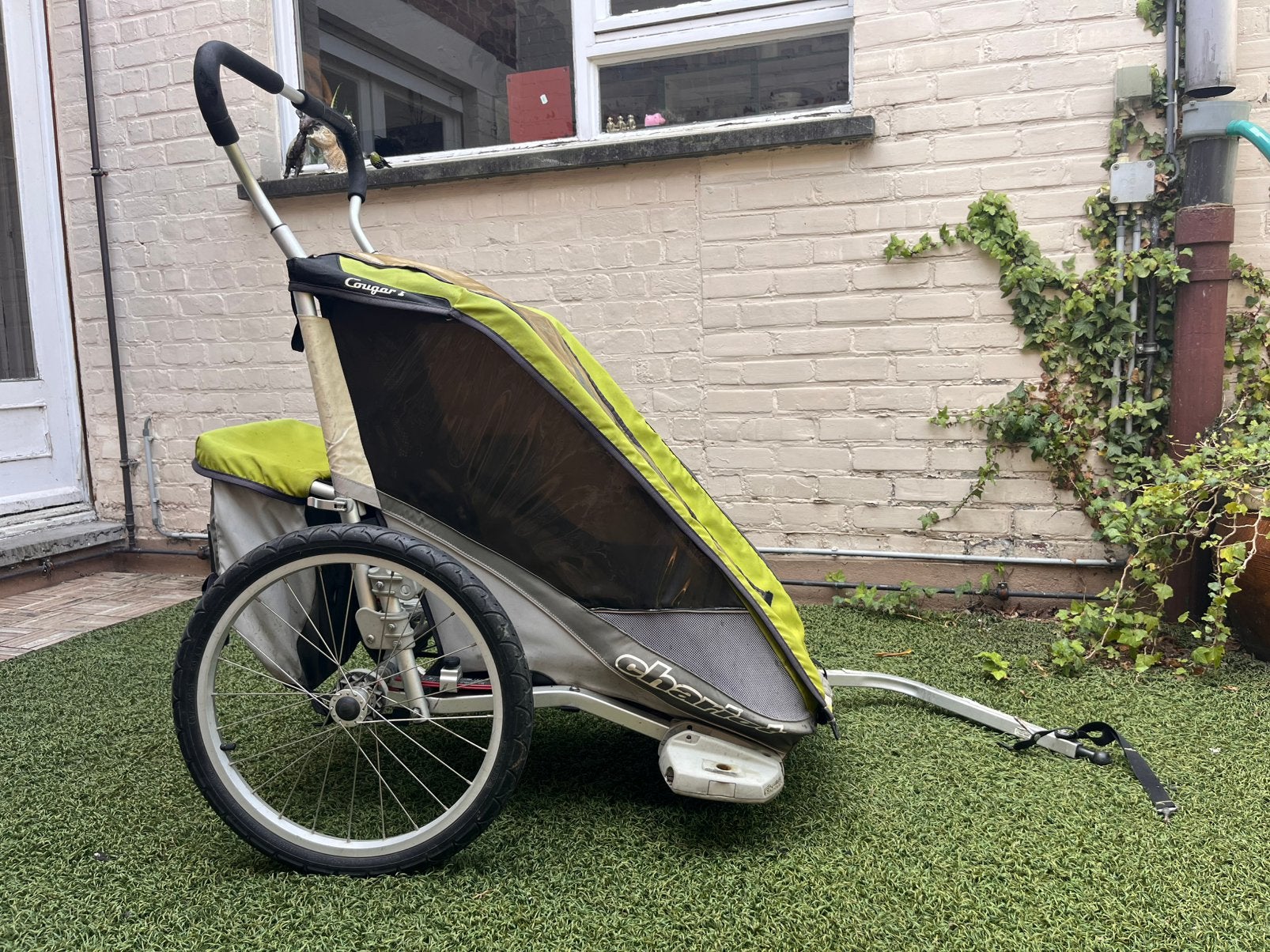 Chariot cougar 1 fietskar (nu thule), Enlèvement, Utilisé, Remorque pour enfant, Suspension