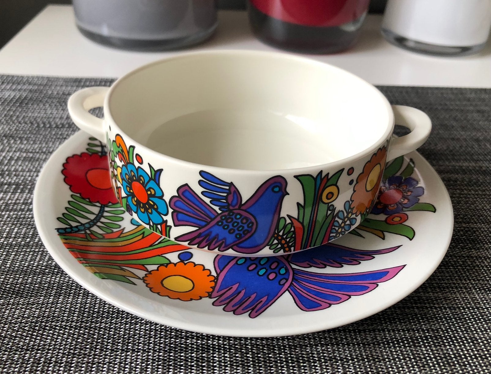 Villeroy & Boch Acapulco Soepkom en schotel, Ophalen of Verzenden, Porselein, Villeroy & Boch