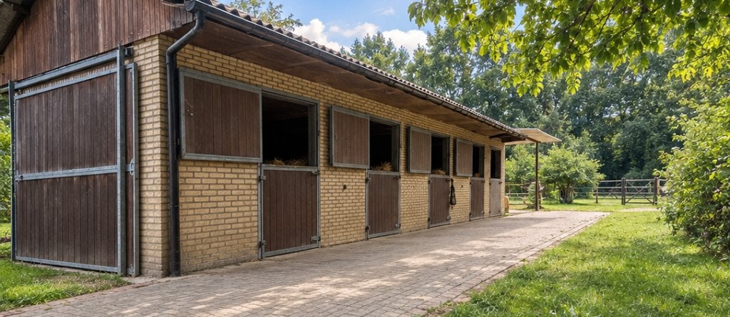 Laatste 2 stallen te huur - browsing paddock, Opfok, 2 of 3 paarden of pony's