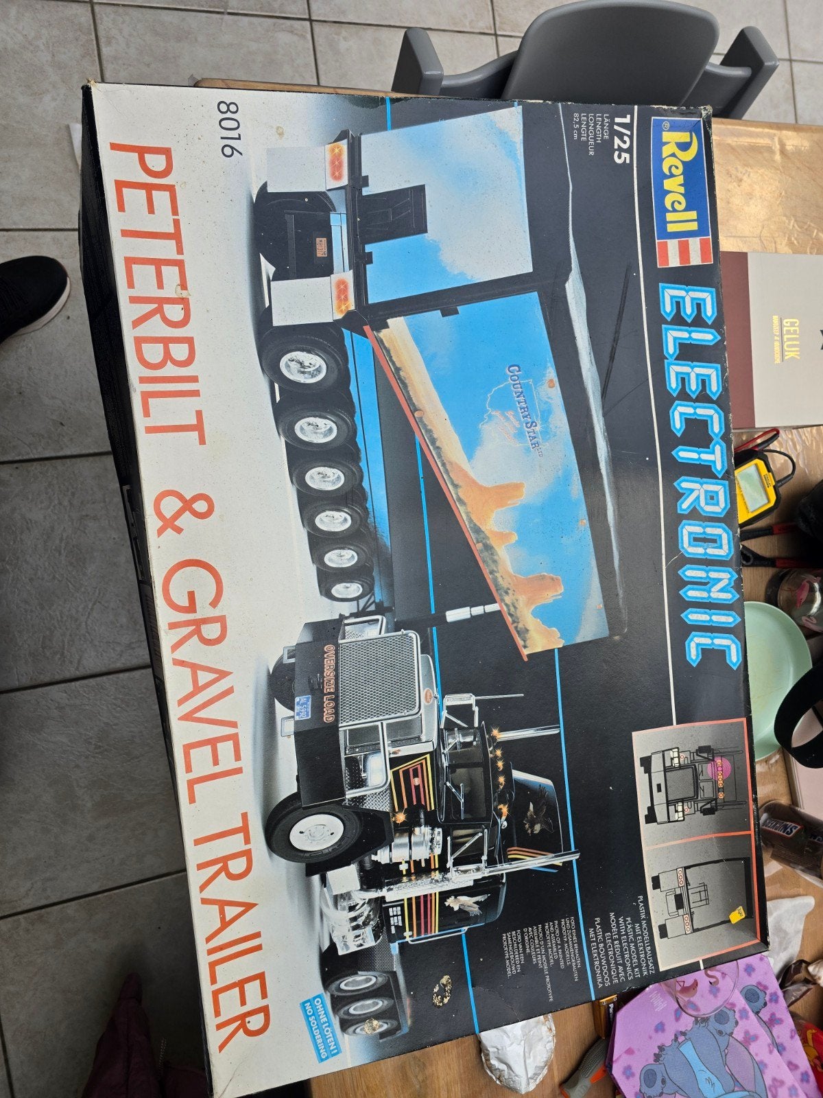 Vintage Revell 8016 Peterbilt Truck + Kieptrailer electr., Hobby en Vrije tijd, Ophalen, Zo goed als nieuw, Truck, Revell