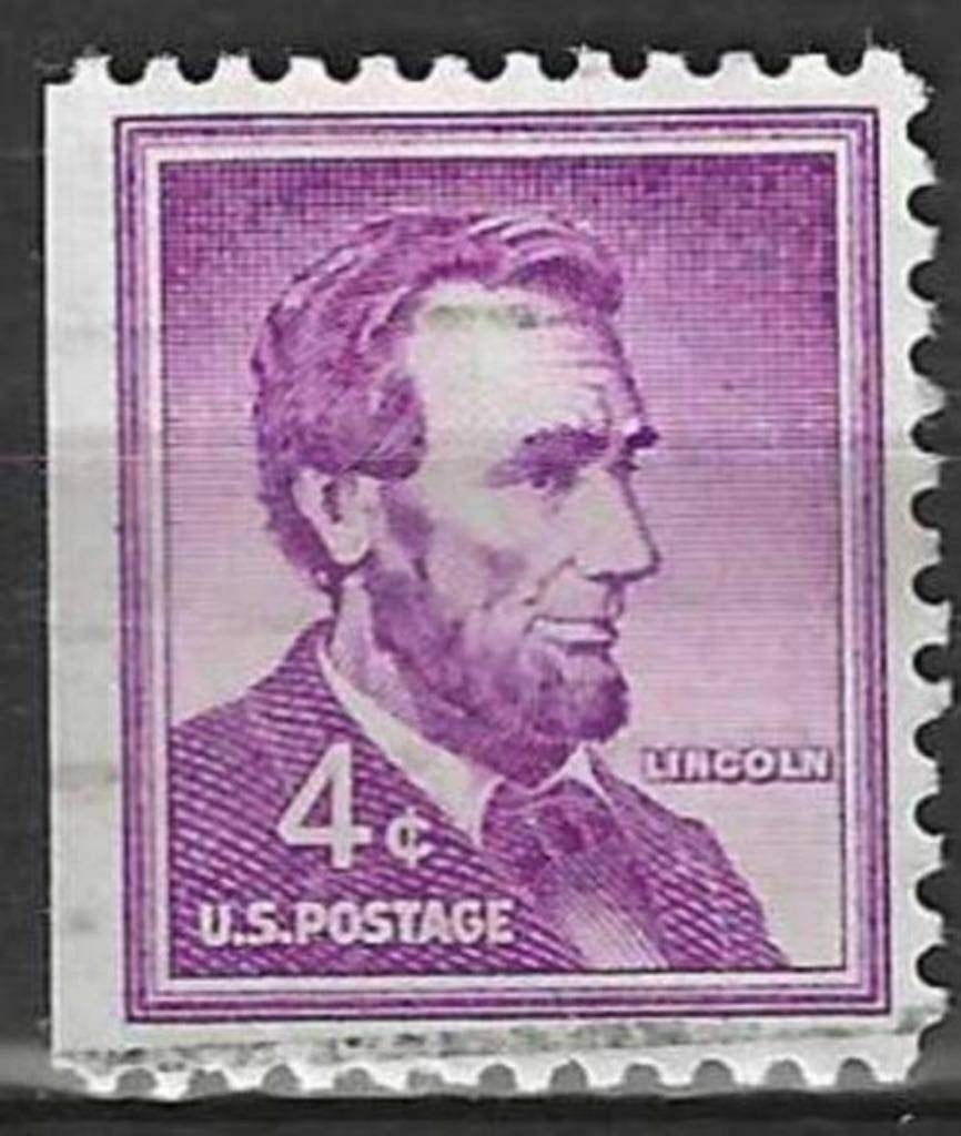 États-Unis 1954 - Yvert 589 - Abraham Lincoln (ST), Envoi, Affranchi