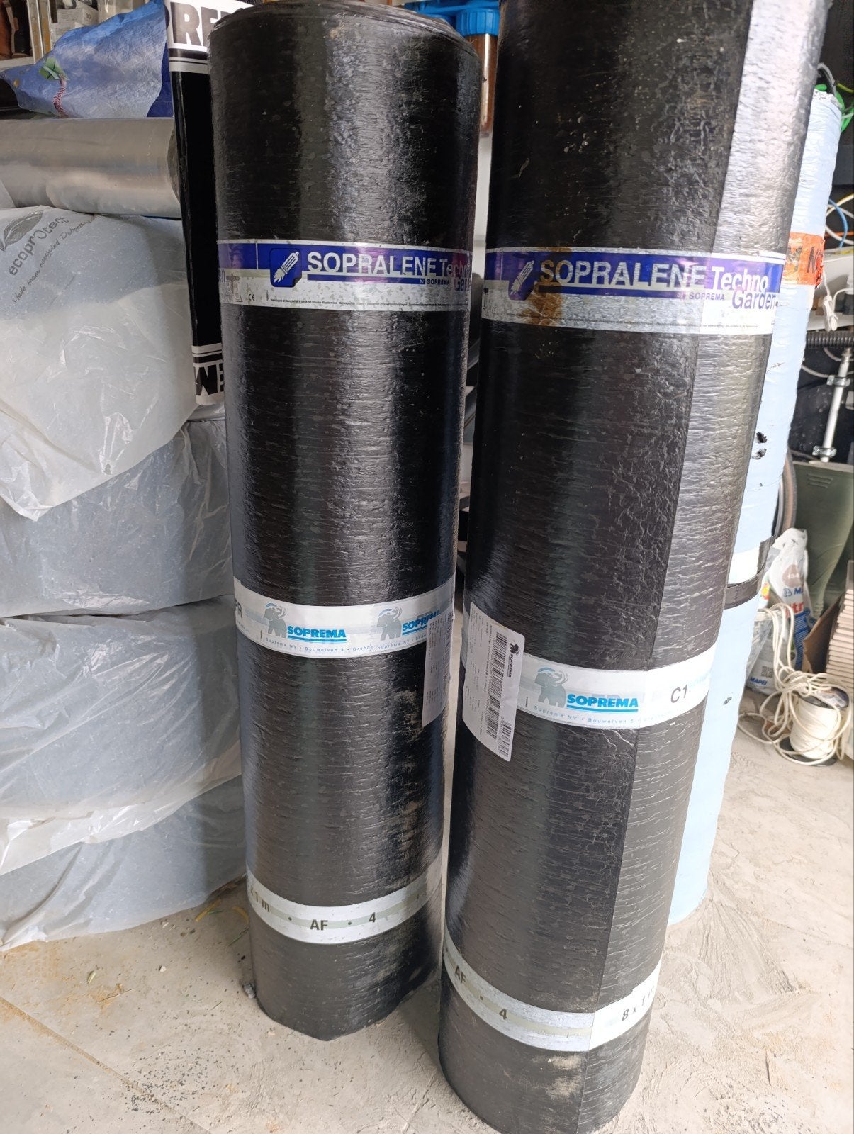Roofing Soprema-.Neuf
Membrane SBS ave, Enlèvement, Autres types, Noir, Neuf