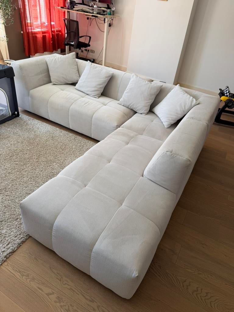 Canapé d’angle, Maison & Meubles, Canapés | Salons, Utilisé, Banc d'angle, Trois personnes, 150 à 200 cm, 75 à 100 cm, Tissus