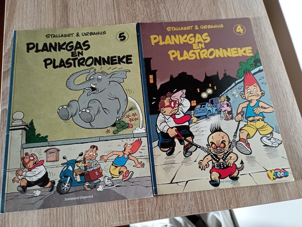 2 strips plankgas en plastronneke, Boeken, Stripverhalen, Meerdere stripboeken, Ophalen of Verzenden, Gelezen