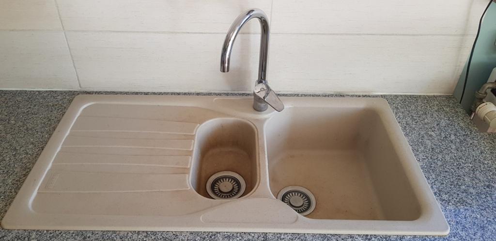 Afwasbak  Composiet zonder de kraan, Huis en Inrichting, Ophalen, Beige