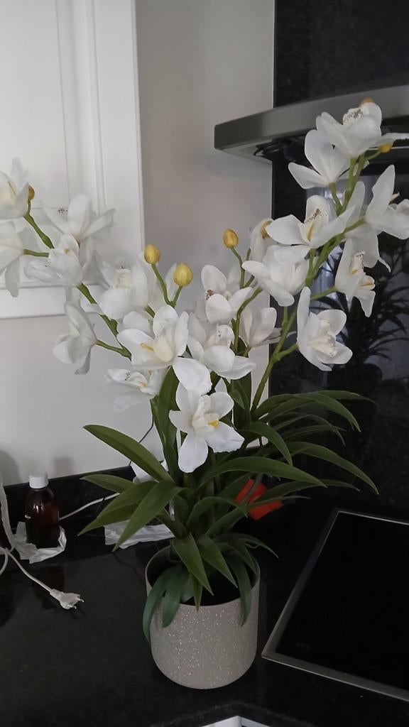 Kunst orchideeën 3 takken in pot   2stuks of apart verkrijgb, Enlèvement