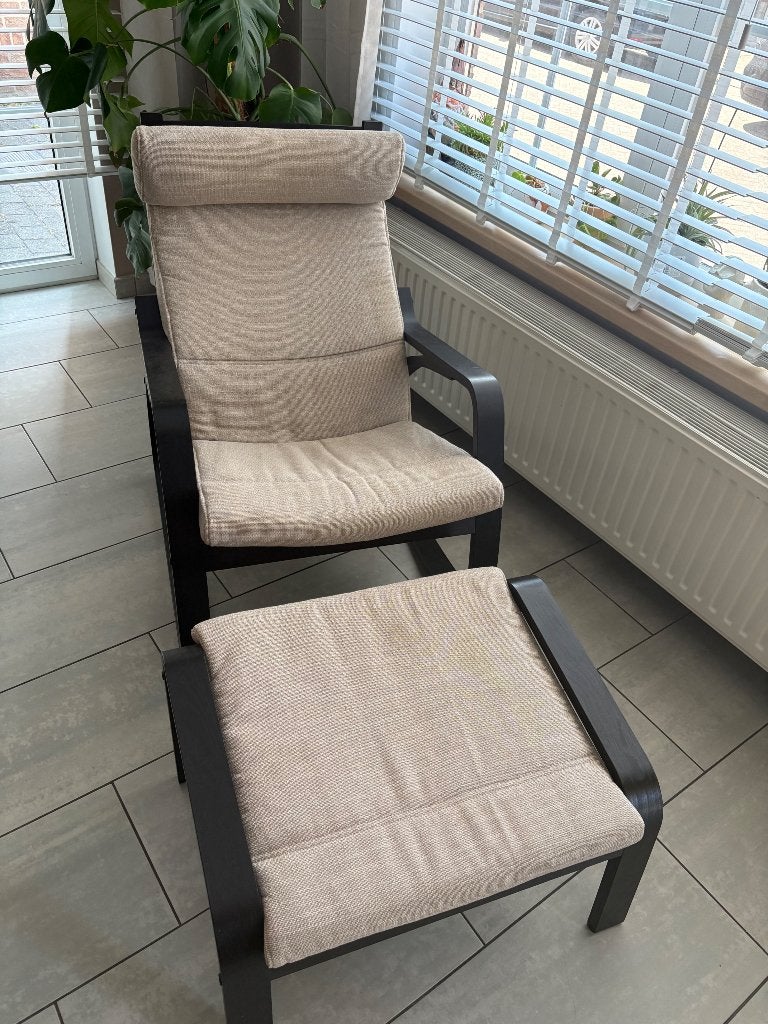 Schommelstoel met voetbankje, Ophalen, Hout, Gebruikt, Minder dan 75 cm