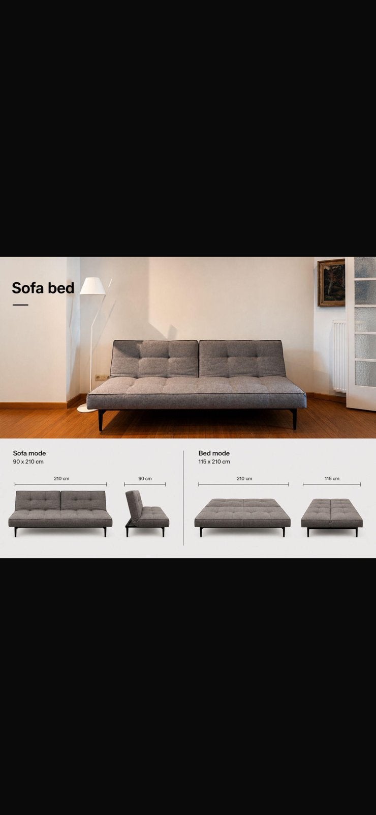 Canapé clic clac / sofa bed désigné italien, Enlèvement ou Envoi