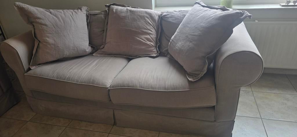Landelijke Salon in taupe. Twee zit en drie zit, Huis en Inrichting, Ophalen