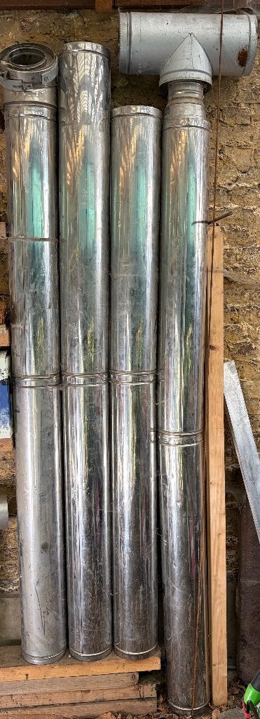 conduit de cheminée en inox, Doe-het-zelf en Bouw, Ophalen, Gebruikt, Afzuiger