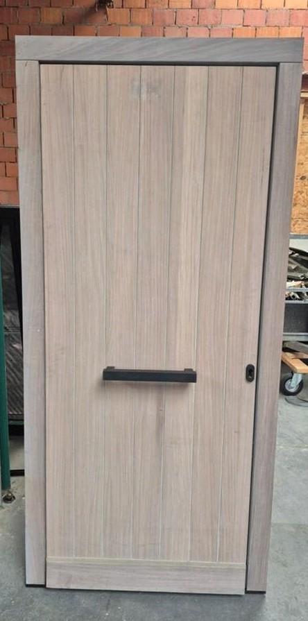 Afrormosia houten Voordeur Afm ; 985 Br x 2110 H, Tuin en Terras, Bergingen en Tuinkasten, Ophalen of Verzenden