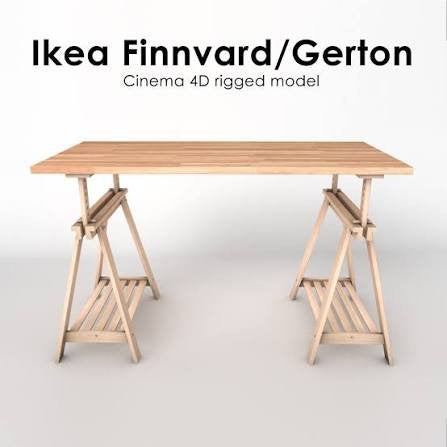 Tréteaux Ikea 2 Finnvard (bois) — réglables en hauteur, Maison & Meubles, Comme neuf, Enlèvement, IKEA, Réglable en hauteur