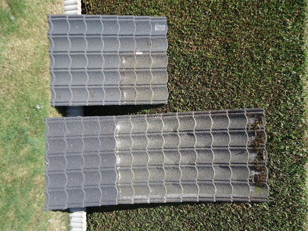 dakpanplaten, Gebruikt, 15 m² of meer, Metaal, Grijs