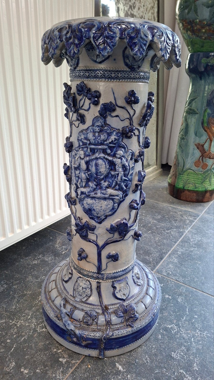 colonne (sans cache-pot) en grès bleu de Westerwald, Antiquités & Art, Enlèvement
