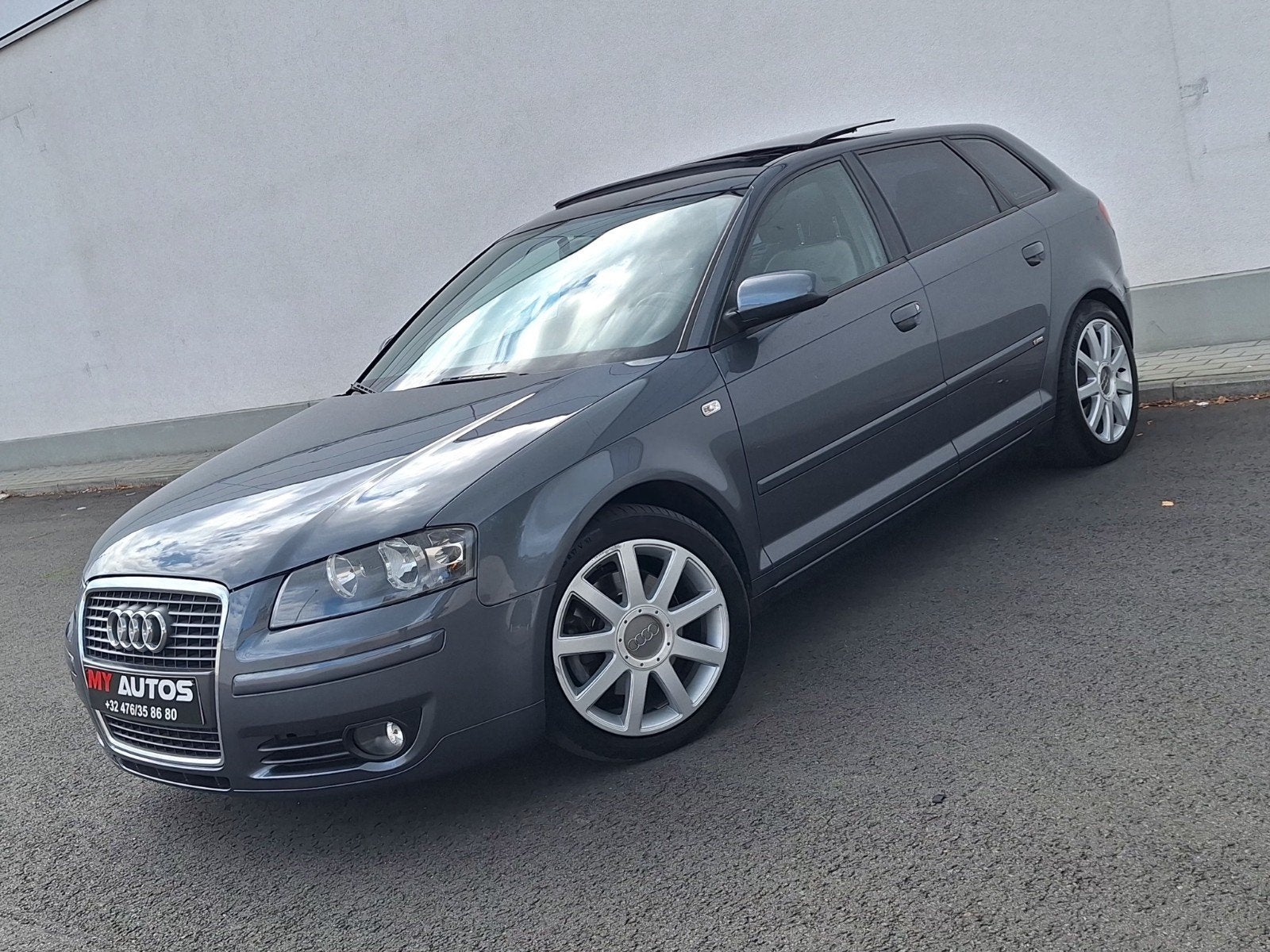 Audi A3 S-Line SPORTBACK 2.0i Turbo Quattro Toit Pano Cuir ✅, Autos, Cuir, Argent ou Gris, Entreprise, Entretenue par le concessionnaire