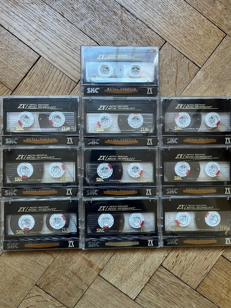 Lot de 10 cassettes métalliques Type IV, Enlèvement ou Envoi, Comme neuf, 2 à 25 cassettes audio, Pré-enregistrées