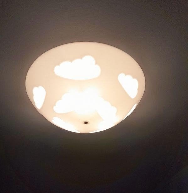 Lampe plafonnier pour enfant - IKEA, Blanc, Comme neuf, Synthétique, E27 (grand)