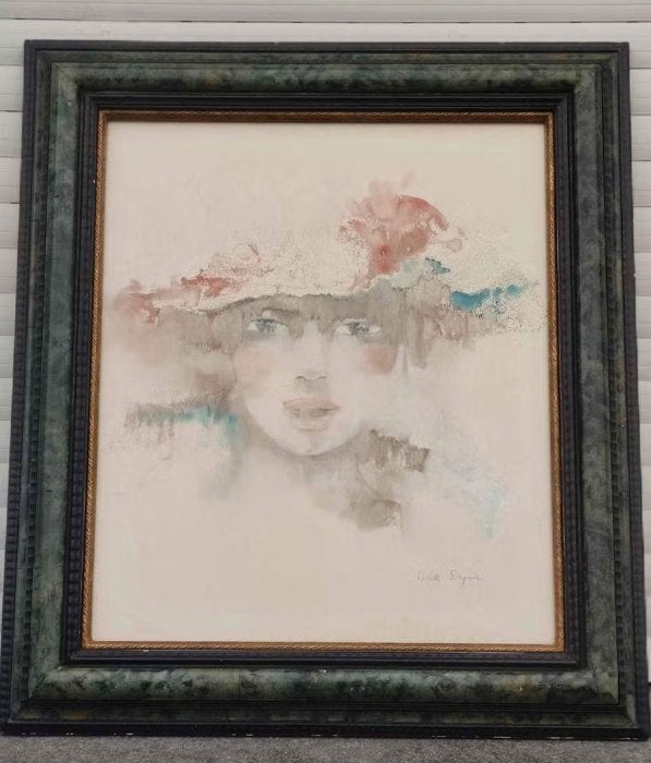 lithographie femme signe colette deyme, Antiek en Kunst, Kunst | Litho's en Zeefdrukken, Ophalen of Verzenden, Lithografie