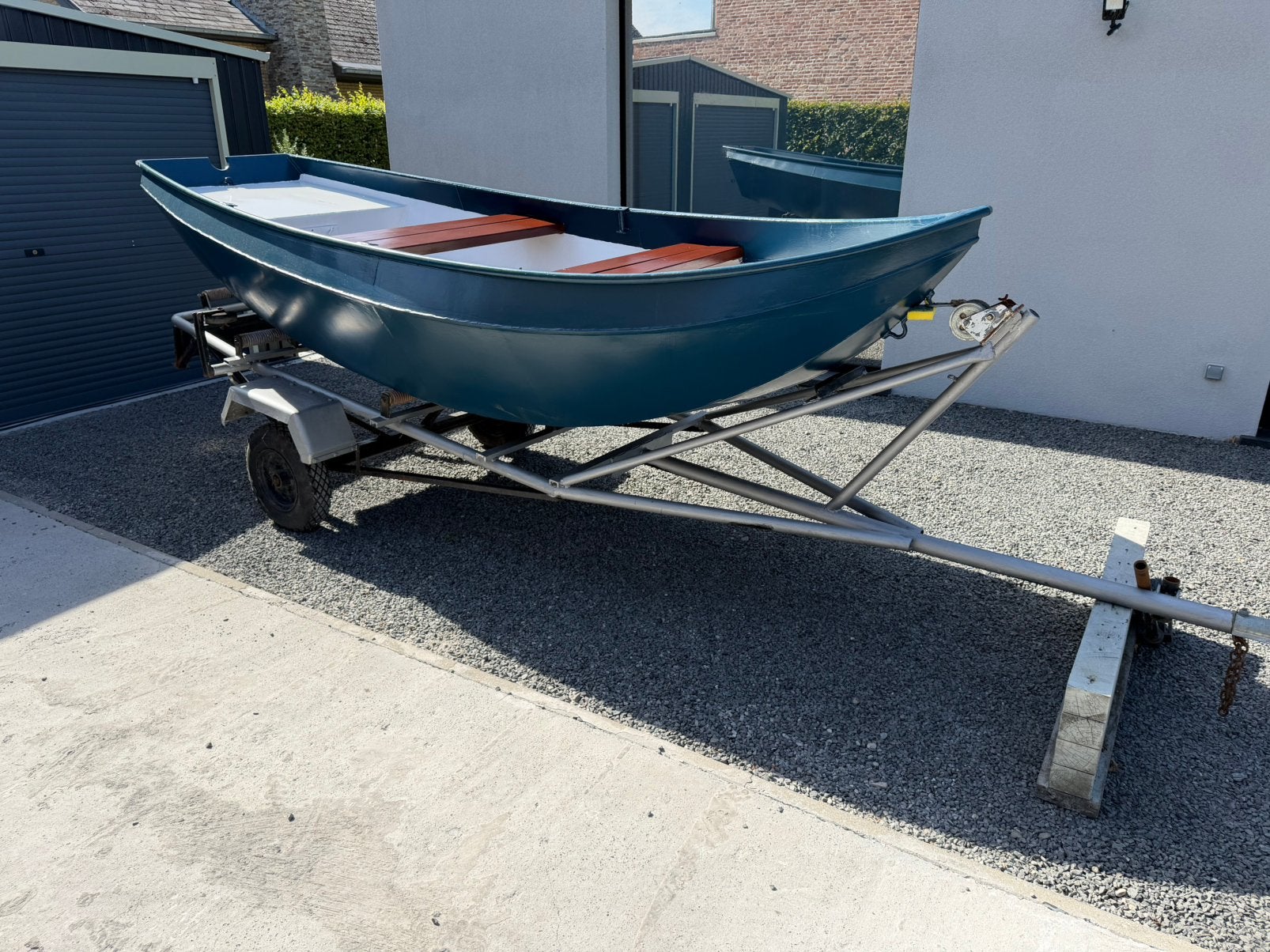 Roeiboot met trailer, Enlèvement, Utilisé, Moteur hors-bord