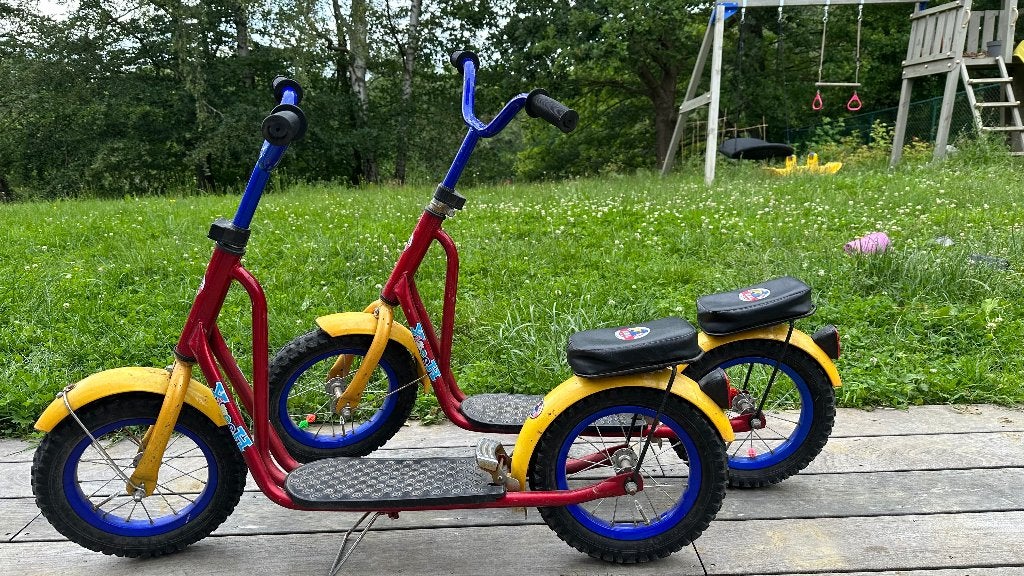 2 trottinettes pour enfants équipées de gros pneus, Vélos & Vélomoteurs, Trottinettes, Enlèvement, Utilisé, Step simple, Overige merken