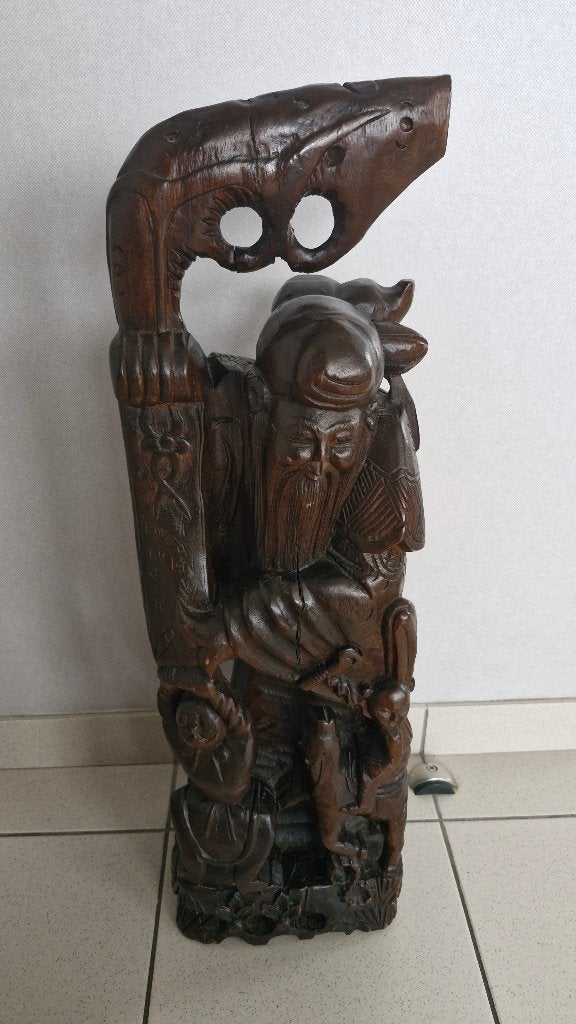 Oosters hout beeld, Antiek en Kunst, Ophalen