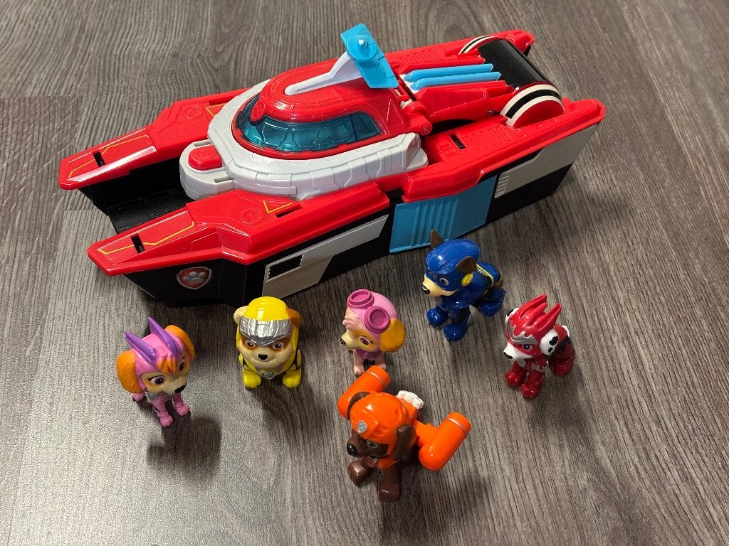 Paw Patrol pupsquad boot + extra figuren, Ophalen of Verzenden, Zo goed als nieuw