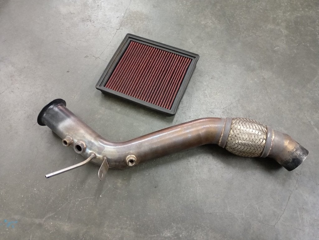 bmw 320d f30 downpipe en k&n sportluchtfilter, Auto-onderdelen, Uitlaatsystemen, Ophalen, Gebruikt, BMW