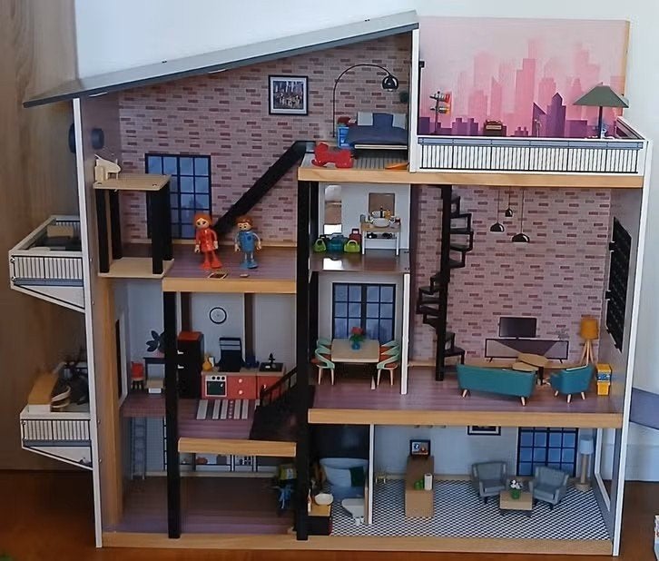 Maison de poupées en bois, Enfants & Bébés, Enlèvement, Comme neuf, Maison de poupées