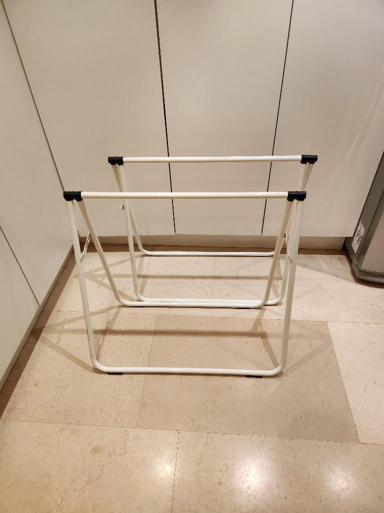 Tréteaux blancs pliable en métal avec anti dérapant, Maison & Meubles, Enlèvement, Comme neuf