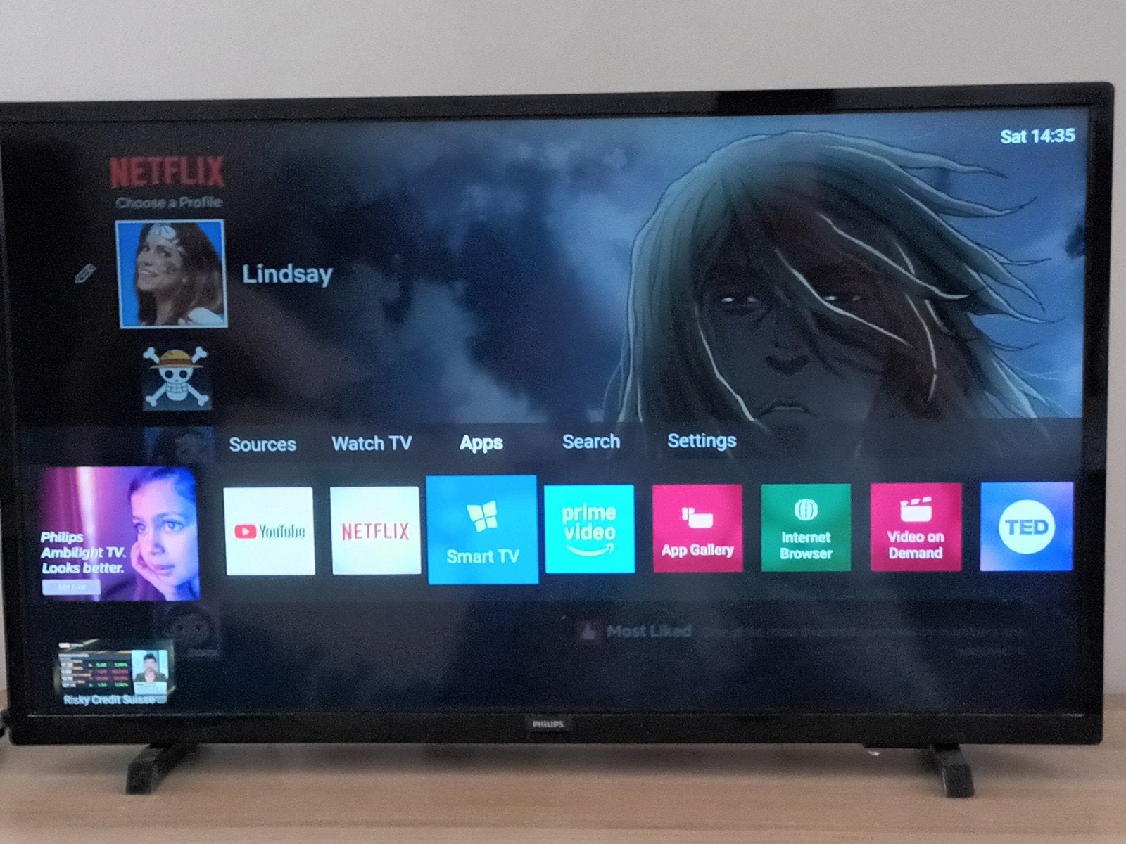 Philips tv 32''" 5800 serie, TV, Hi-fi & Vidéo, Télévisions, Enlèvement