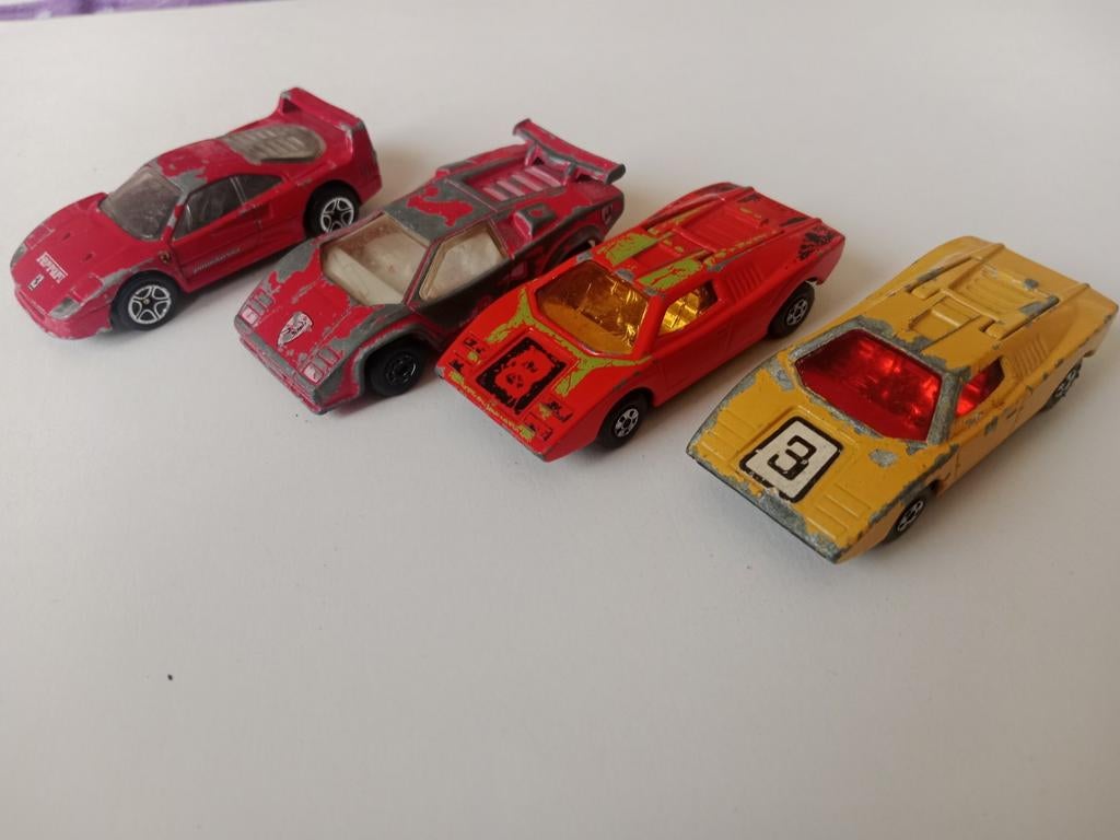 Matchbox Lamborghini en Ferrari, Ophalen of Verzenden, Gebruikt, Auto