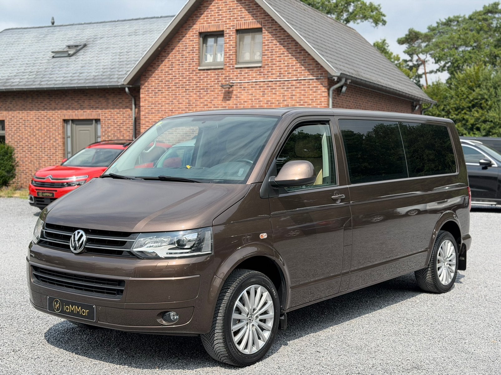 VW T5 CARAVELLE LONG - 4x4 - AUTOMAAT - DUBBELE CABINE, Auto's, Volkswagen, Automaat, Euro 5, Bruin, Leder
