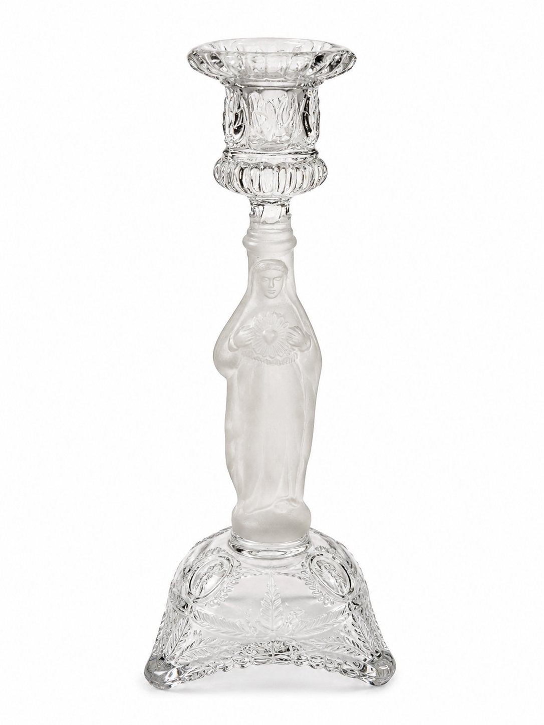 *Vintage Val Saint Lambert kandelaar Maria – Belgique, Ophalen