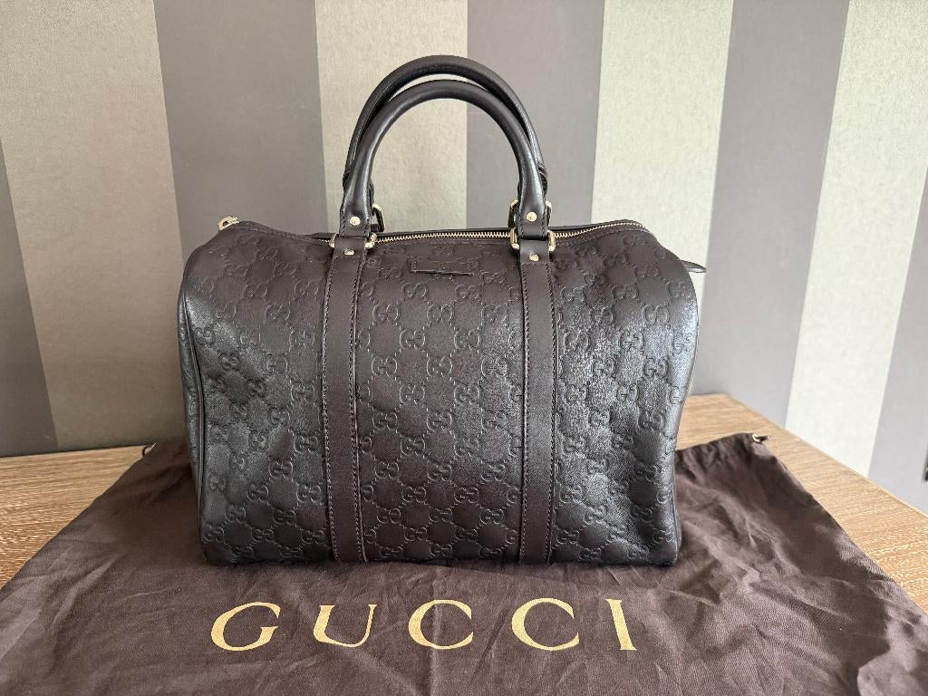Handtas Gucci, 'Boston'-tonvorm, Handtassen en Accessoires, Tassen | Damestassen, Ophalen of Verzenden, Zo goed als nieuw, Bruin