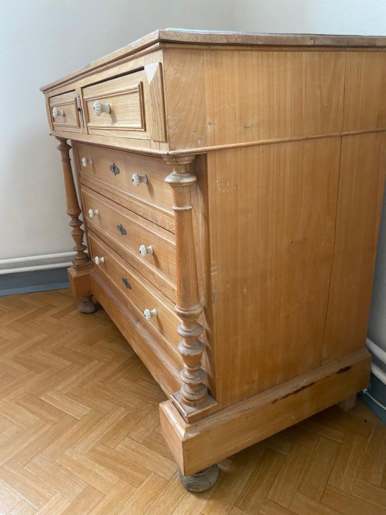 Commode en bois 5 tiroirs, Enlèvement, Comme neuf
