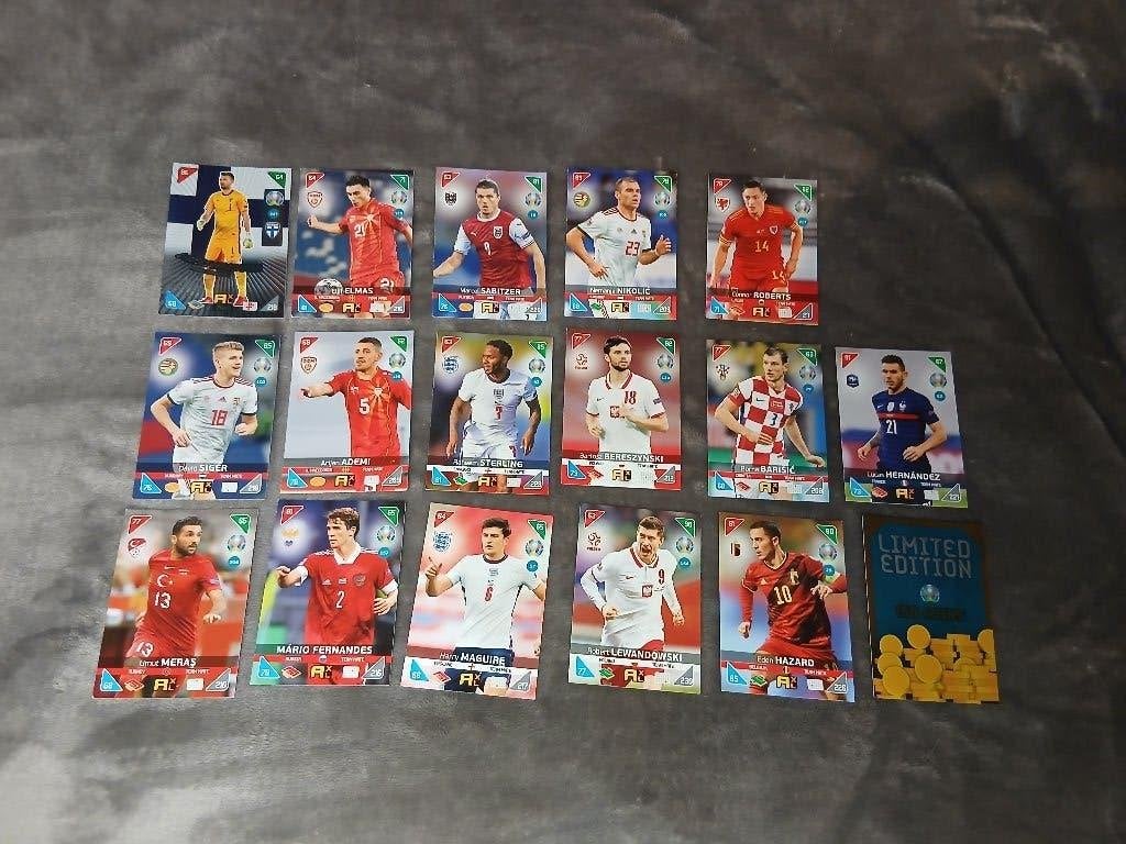 Lot de 17 cartes Panini Adrenalyn XL Euro 2020 - 2021, Envoi, Utilisé, Plusieurs images