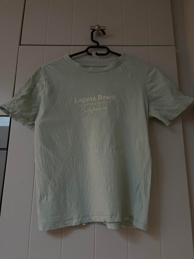 Mintgroen T-shirt “Laguna Beach California” – maat S, Manches courtes, Enlèvement ou Envoi, Taille 36 (S), Vert