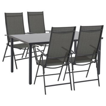 tuinset met 4 stoelen nieuw nog in verpakking, Tuin en Terras, Ophalen, 4 zitplaatsen, Textileen, Nieuw