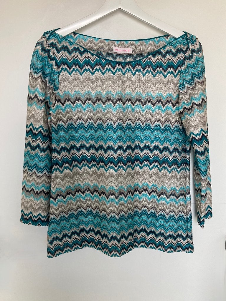 "Paulin B." truitje lange mouwen -medium /38, Kleding | Dames, Maat 38/40 (M), Blauw, Pauline B., Ophalen of Verzenden
