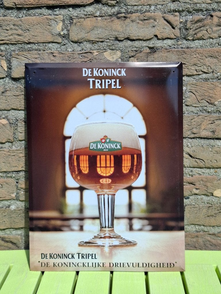 Plaque publicitaire rare De Koninck Tripel, Collections, Enlèvement ou Envoi, Neuf, Panneau, Plaque ou Plaquette publicitaire