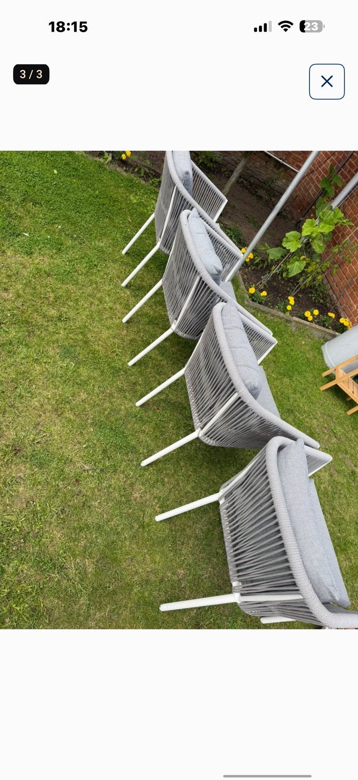 4 tuinstoelen perfecte staat, Doe-het-zelf en Bouw, Ophalen, Zo goed als nieuw