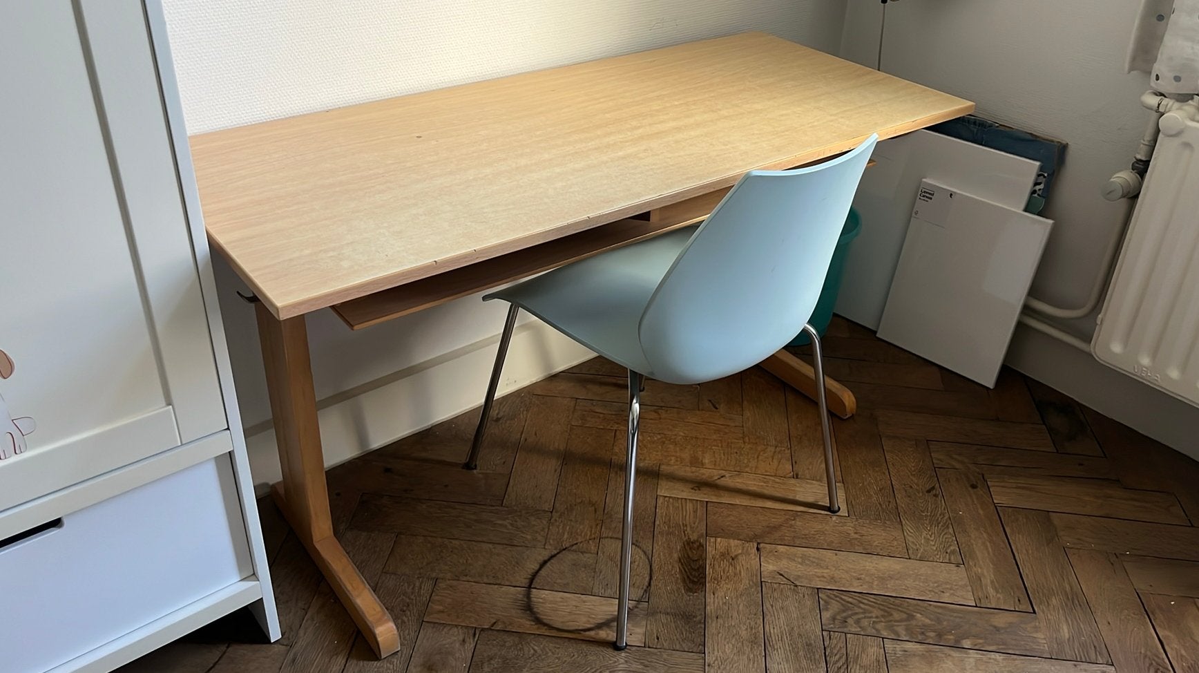Gratis schoolbureau lagere school, mooie vintage staat!, Ophalen, Gebruikt, Hout, Schoolbureau