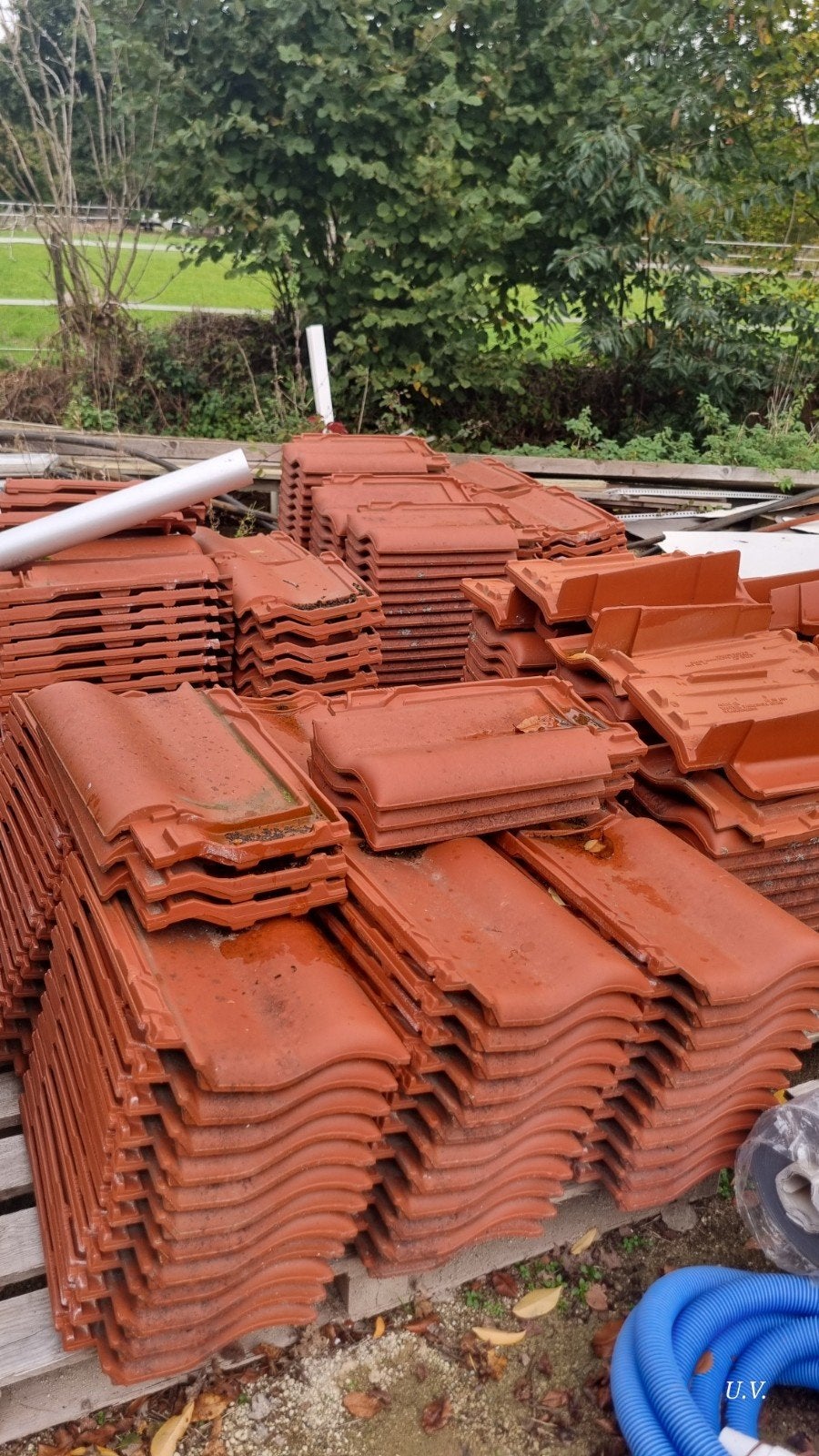 Dakpannen +/- 30m2, Doe-het-zelf en Bouw, Ophalen, Zo goed als nieuw, Steen of Klei, Dakpannen