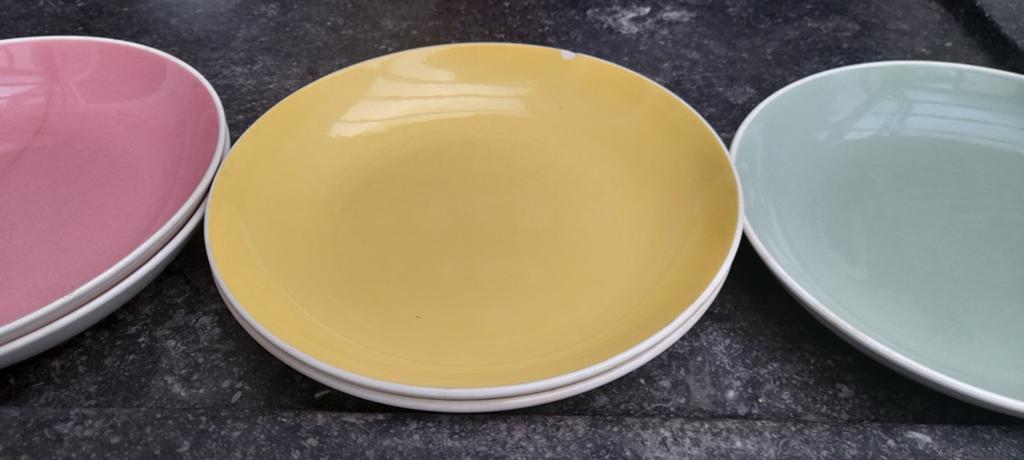 5 pastel soepborden van boch, Ophalen of Verzenden