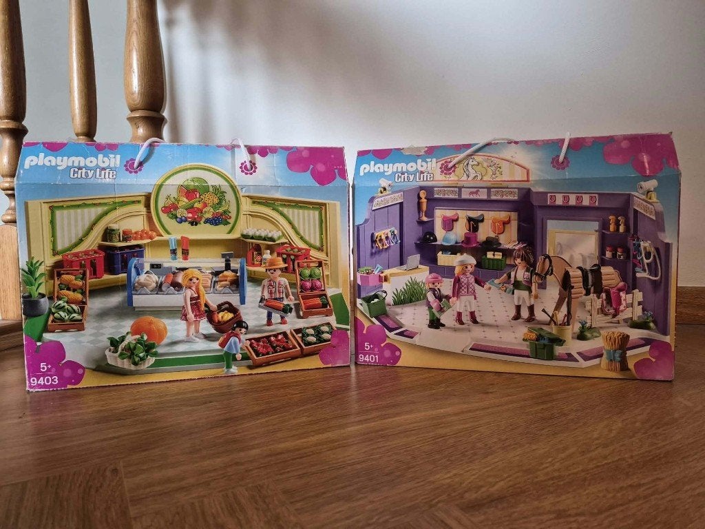 Playmobil winkeltjes 9403 en 9401, Ophalen, Complete set, Overige typen, Zo goed als nieuw